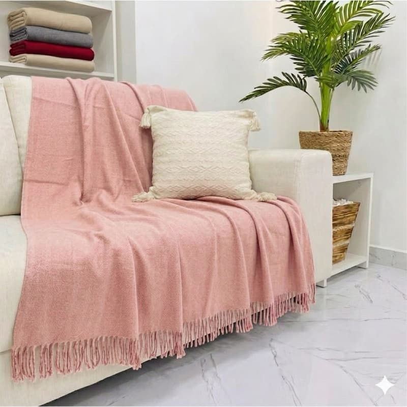 Manta Para Sofá 2,20x1,50 Decoração Promoção Com Nó nas pontas