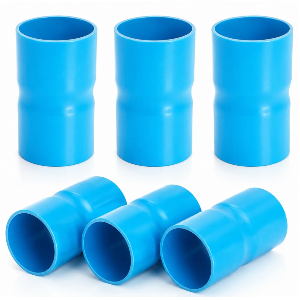 KIT 6 Luvas Emenda Soldável 75mm 3” polegadas para Cano de irrigação Peça de Irrigação Marca Coor plastik Emenda 3"