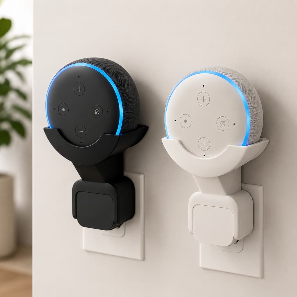 Suporte de Tomada Para Alexa Echo Dot Organizador de Parede Carregador