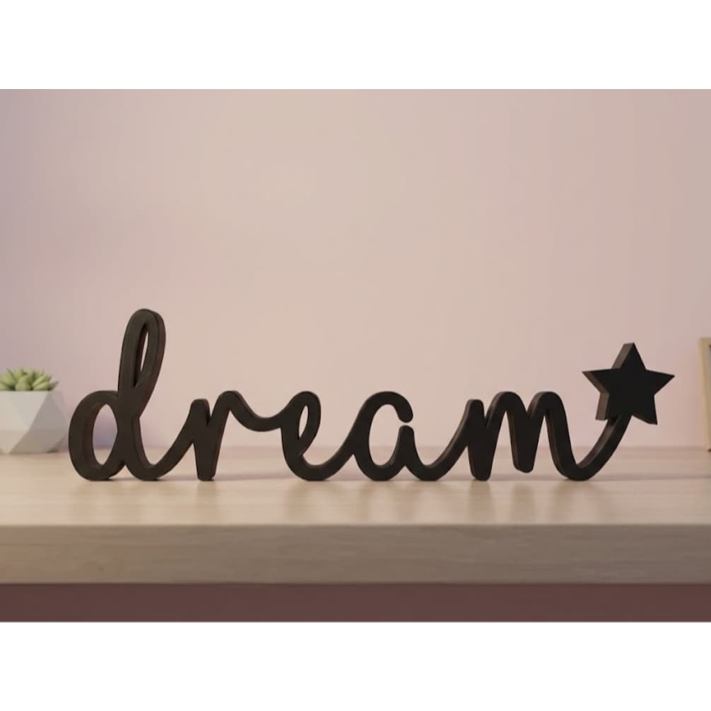 Placa decorativa Minimalista Dream Moderno Decoração Estante Mesa Enfeite Casa Espelho