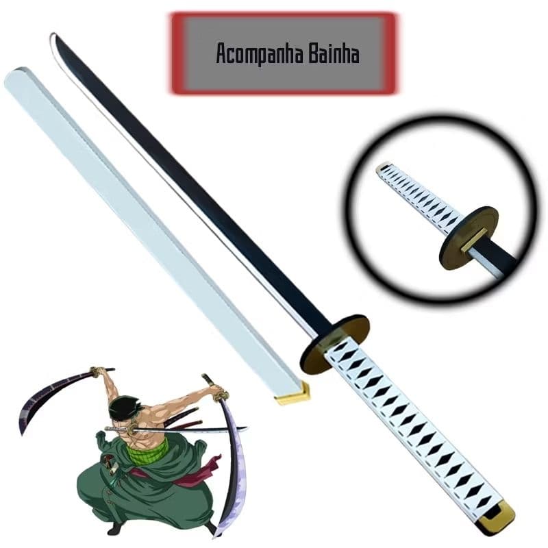 Espada / Katana Wado Ichimonji Zoro One Piece em MDF