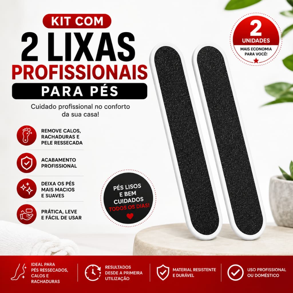 Lixa Profissional para Pés Removedora de Calos e Rachaduras Pedicure Manual Esfoliante para Pés Ressecados