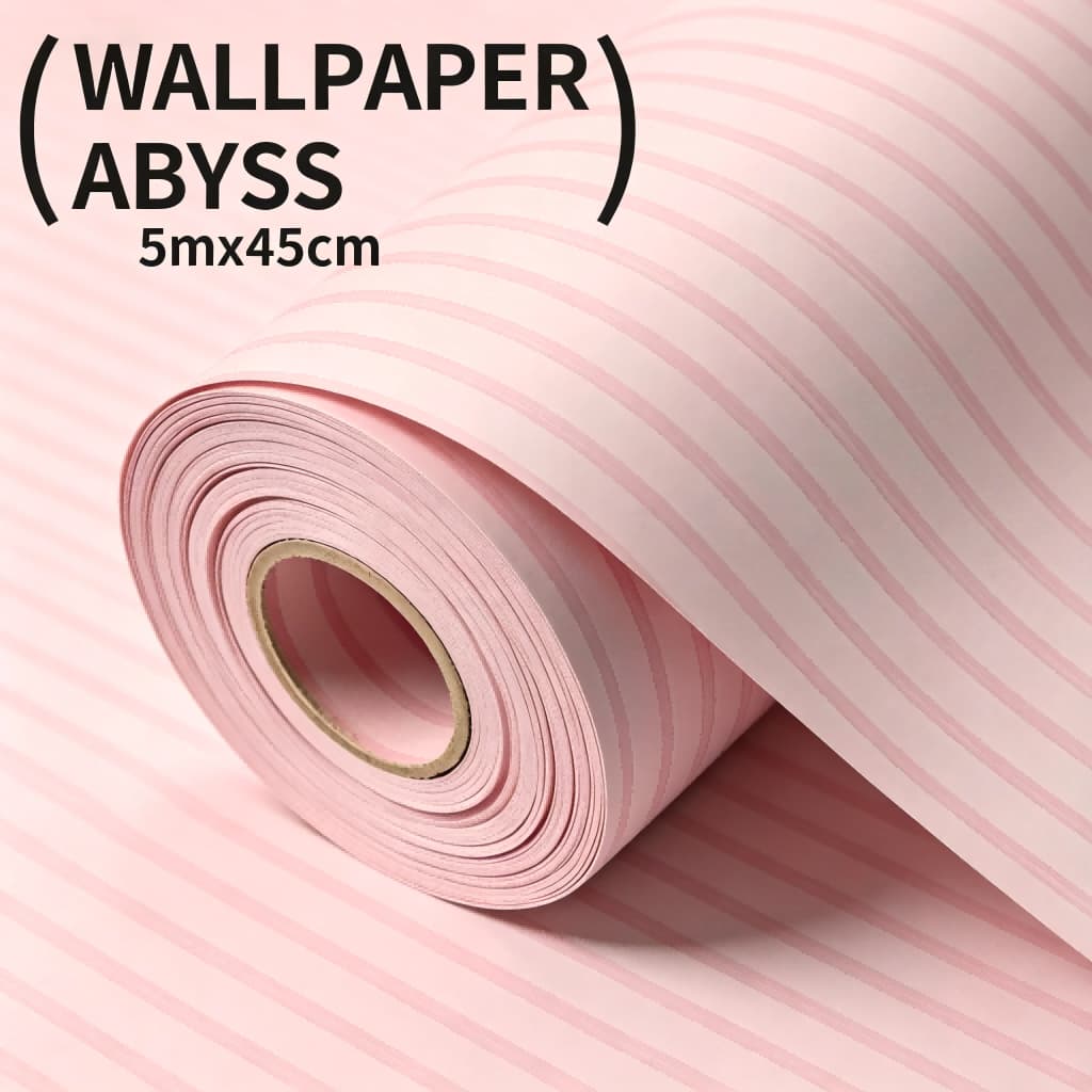 Papel Adesivo Ripado Rosa Claro 5 Metros x 45cm para Quarto infantil Rosa Claro