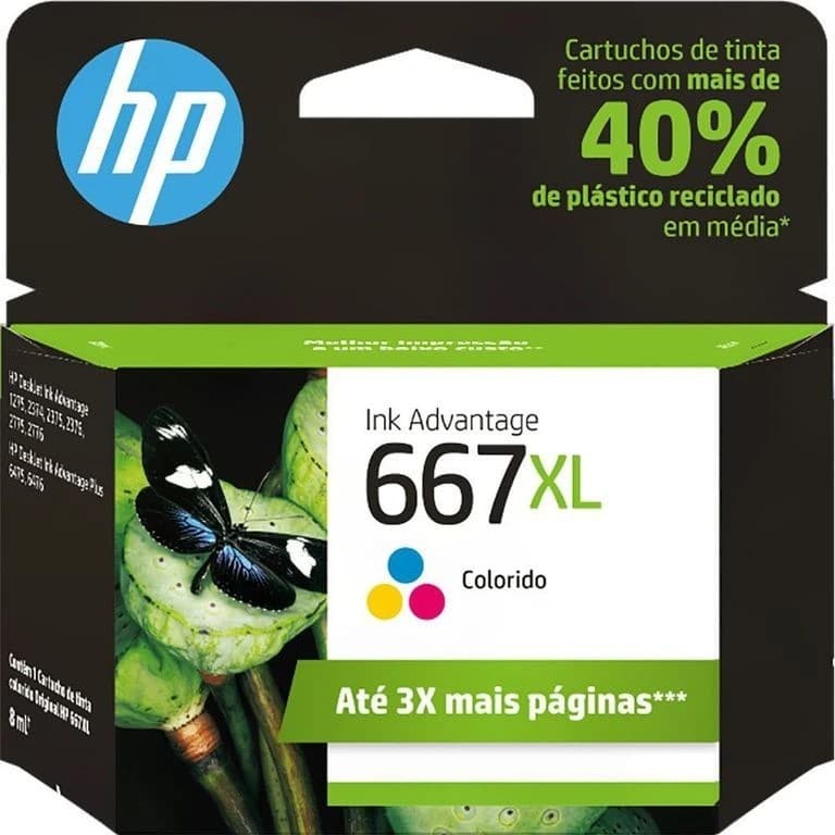 Última Unidade! Cartucho HP 667XL Colorido Original Alto Rendimento Lacrado