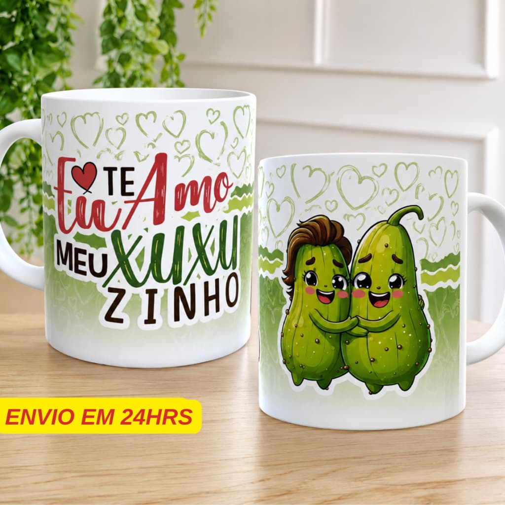 Caneca Personalizada Dia dos Namorados - Presente Fofa Namorado/Namorada - Porcelana 325 ml