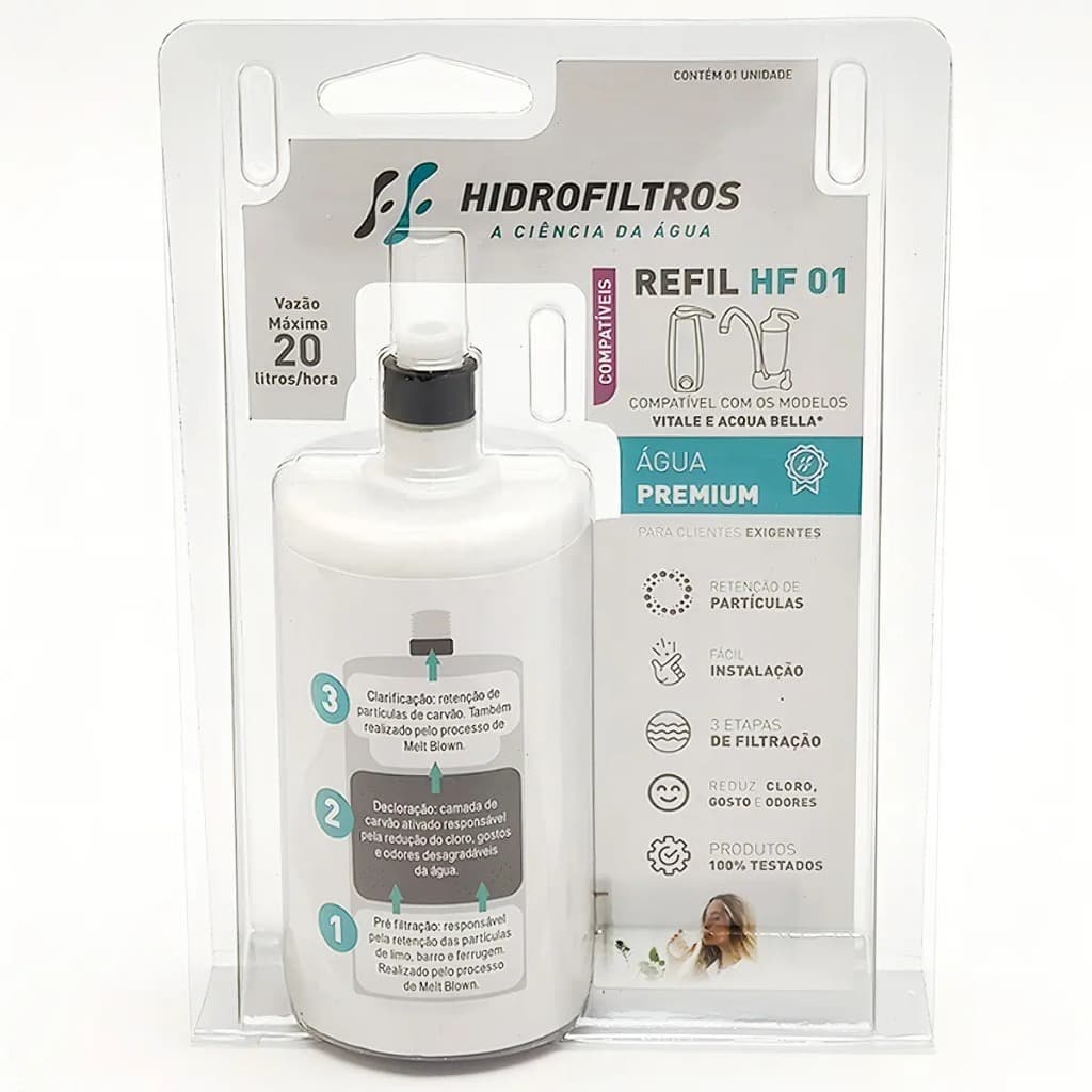 Refil para Purificador Bica Móvel HF 01 Hidrofiltros