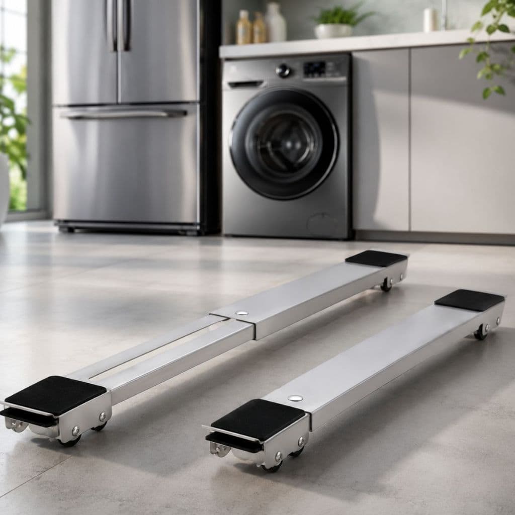 Base Suporte Com Rodinhas Ajustável Maquina de Lavar Geladeira Freezer Fogão com Travas