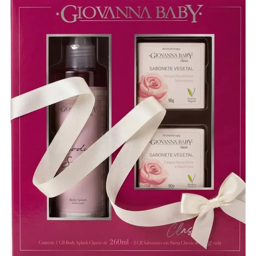 KT GIOVANNA BABY  SPLASH 260ml+2 SABONETES VEGETAL 90g CADA CLASSIC