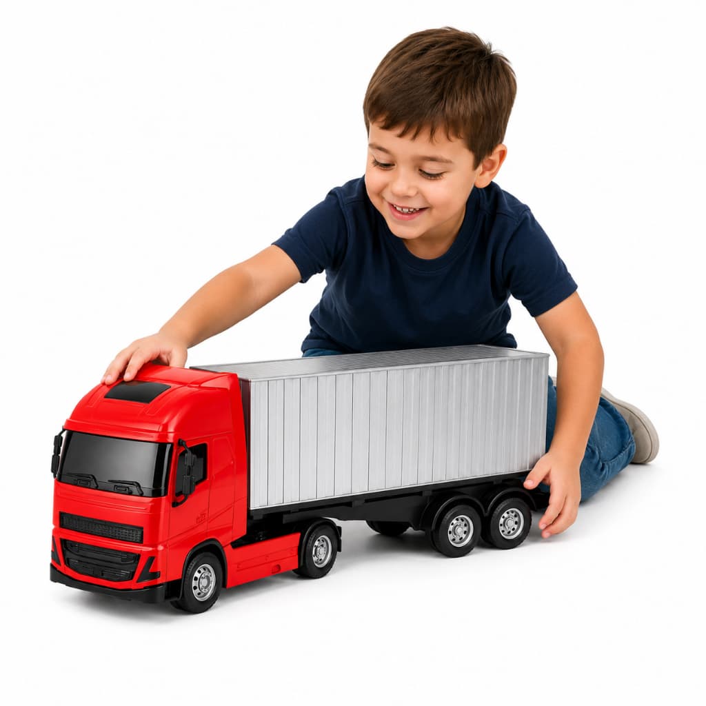 Brinquedo Caminhão Contêiner Bruto Com Carreta Cores Sortidas Brinquedo Infantil Caminhãozinho