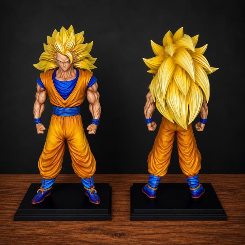 Action Figure Goku 3 Super Sayajin Com Base 32Cm Banpresto Original