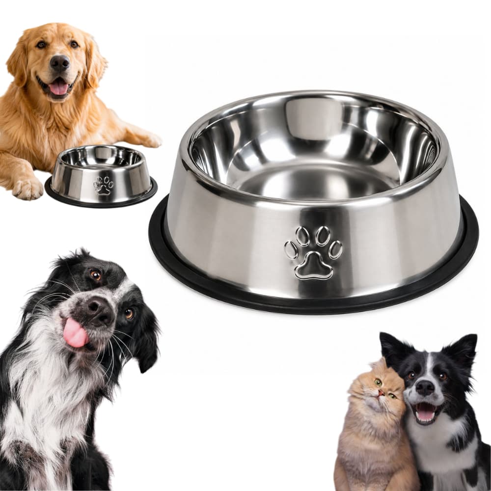 🐕Comedouro para Cachorro e Gato Inox Antiderrapante 30cm Raças Médias Grande Vasilha Pet shop
