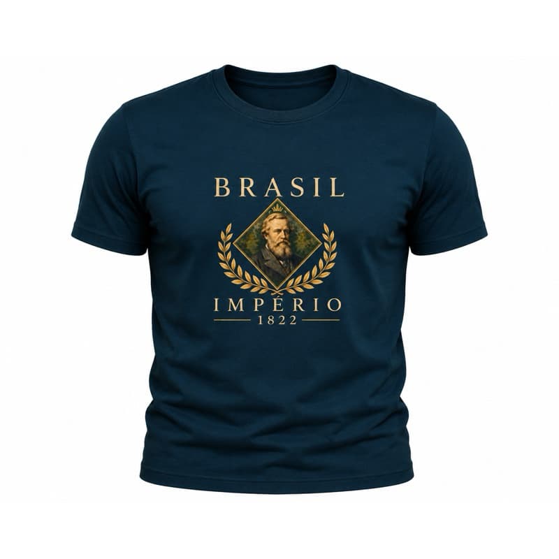 Camiseta Brasil Império 1822 Premium | Estampa Exclusiva História do Brasil | Algodão Confortável Unissex