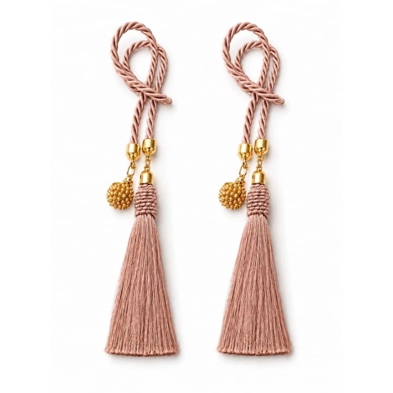 2 Cordões Decorativos com Pérola e Tassel Luxo-Para Lavabo e aromatizadores de ambiente
