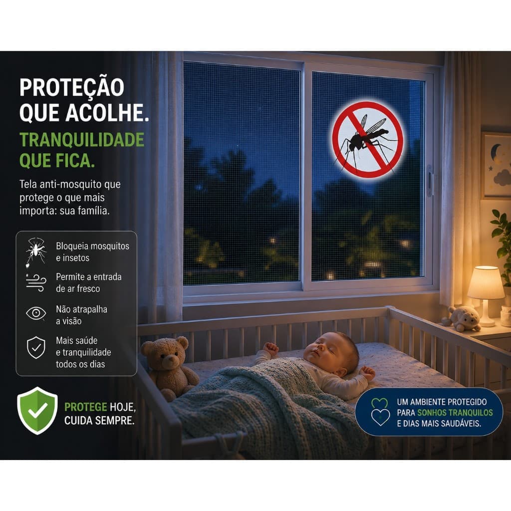 Tela Mosquiteiro Para Janela Com Velcro Anti-inseto Mosquito Janela Autocolante Pernilongo protege