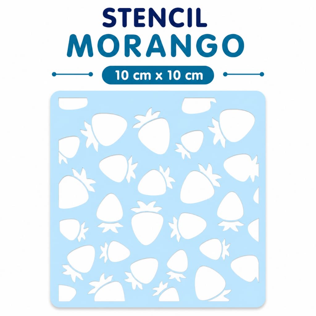 STENCIL  MORANGOS 10 x 10