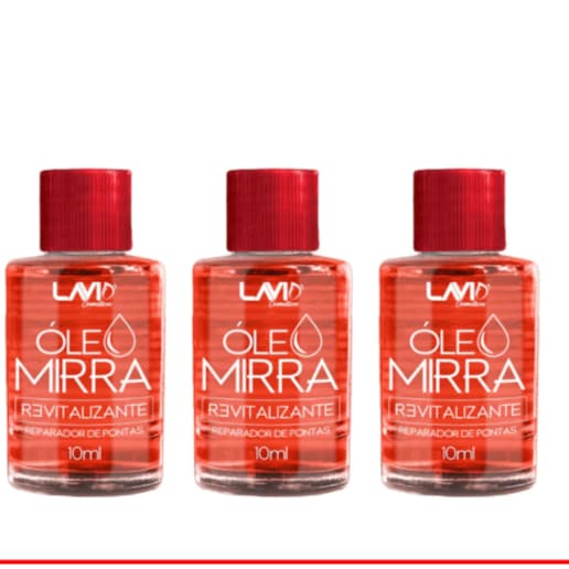 Kit 3 Oleo Reparador De Mirra Revitalizante 10ml Lavid