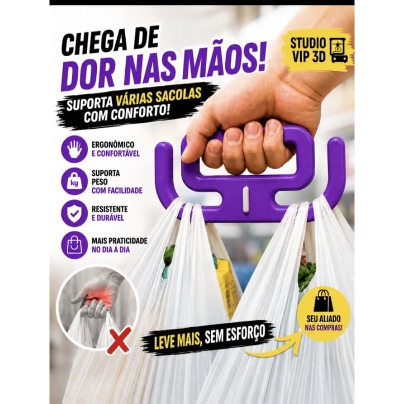 2 Suporte para carregar sacolas