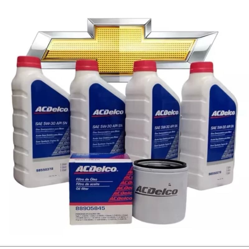Kit Troca De Óleo + NOVO Ac delco 5w30 Semi API SQ  Gm Corsa Celta Astra Prisma Montana Meriva Onix