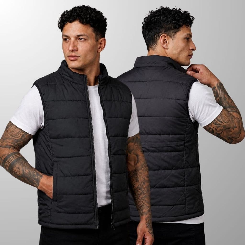 Colete Masculino Country Puffer Bomber Bobojaco Fofinho Casual Confortável Frio Inverno Macio