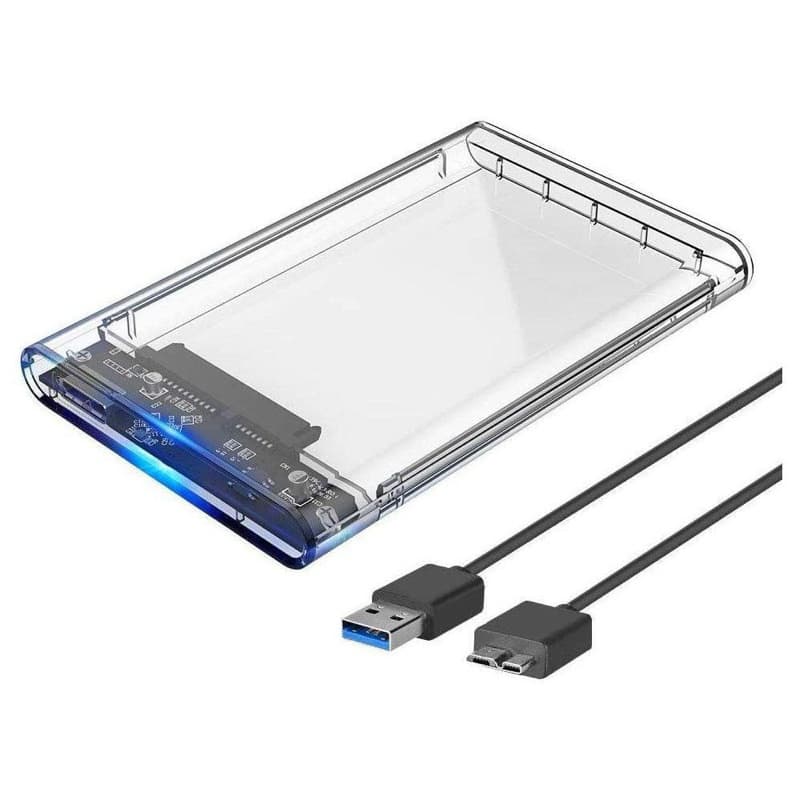 Case Hd Externo Usb 3.0 HD 2.5 Notebook Pc PS4 xbox Transparente para celular e computador