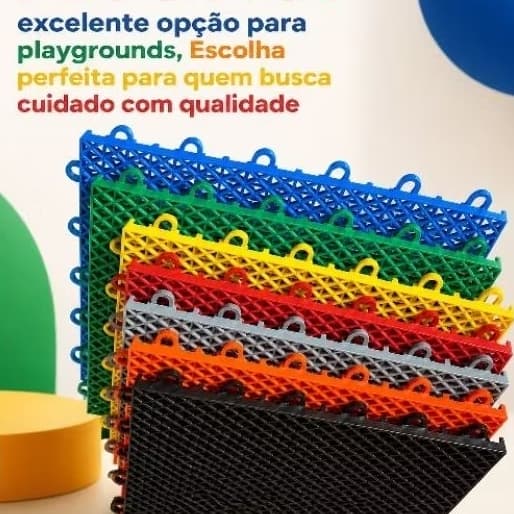 Piso Estrado Modular Plástico 30x 30cm Kit 100 unidades (7,56m²)