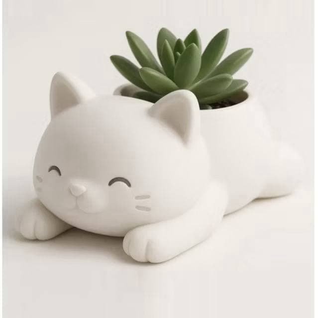 Vaso para Suculenta | Vaso Gatinho | Vaso para Pequenas Plantas - Produto não acompanha a Planta