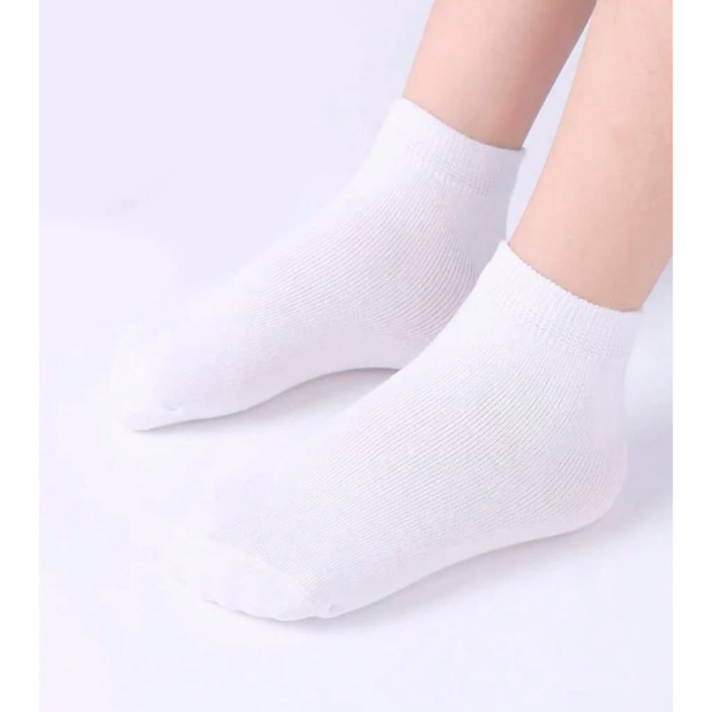 Kit 9 Pares de Meia Infantil Escolar Branca Cano Médio Conforto para o Dia a Dia