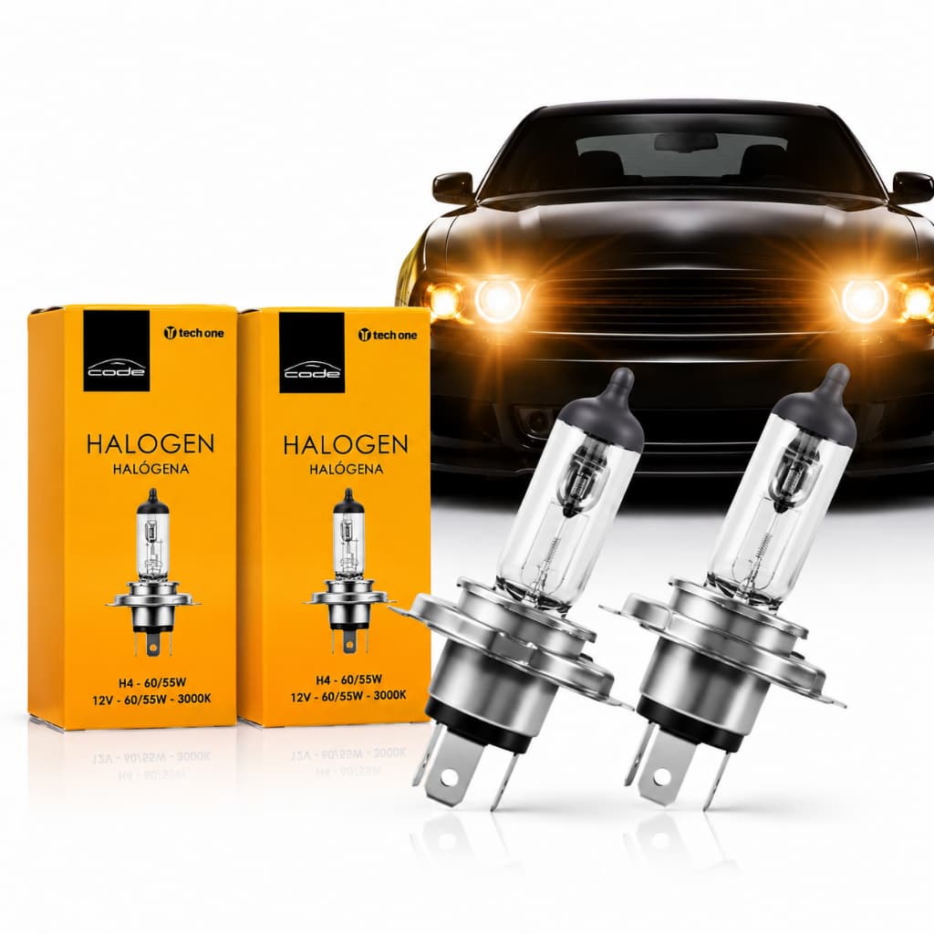 Par Lampada Halogena H4 12v 60w/55w Standard