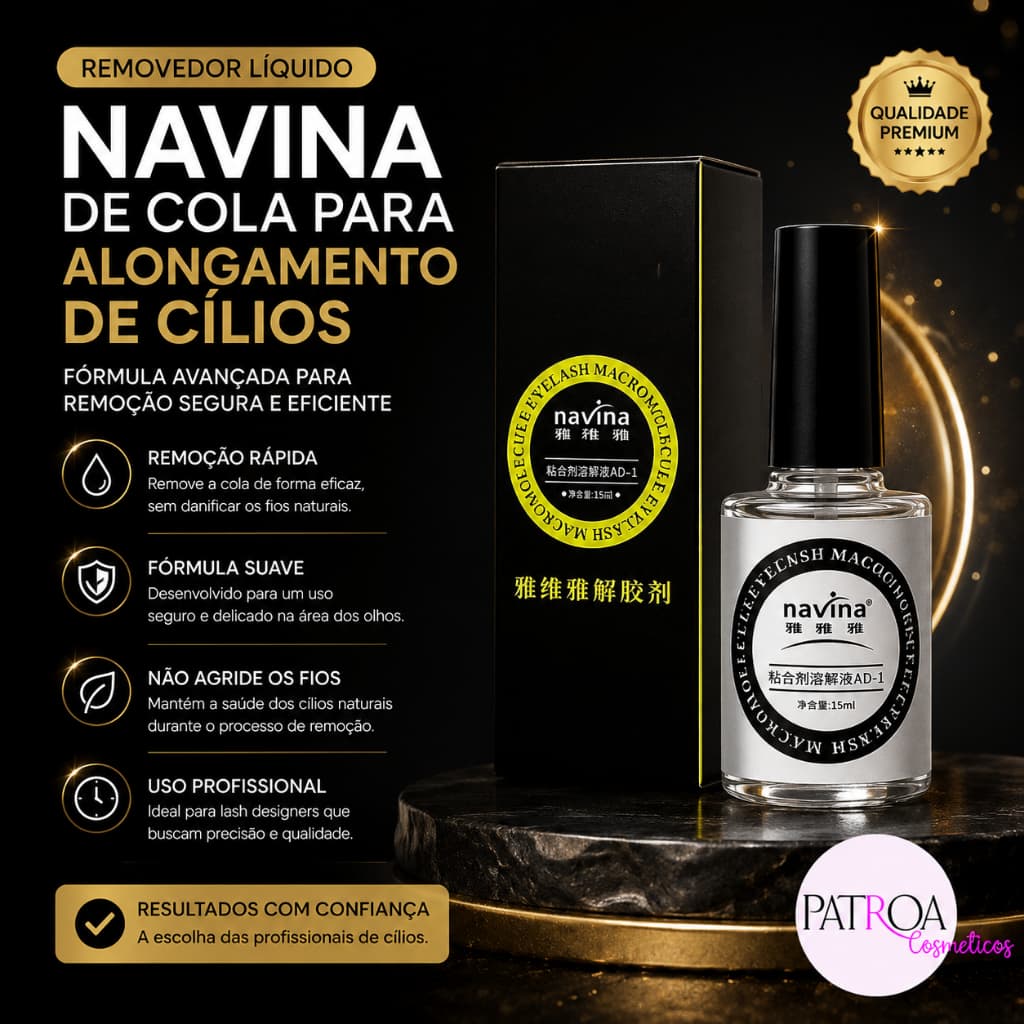 Removedor Líquido De Cola Alongamento De Cílios Navina