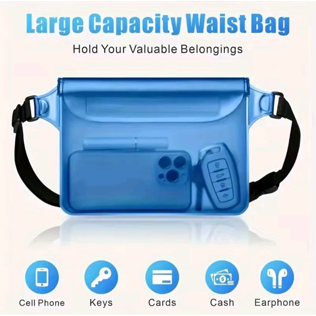 Bolsa de Natação PVC à Prova de Agua, Transversal e Cintura, para Celular - 8613