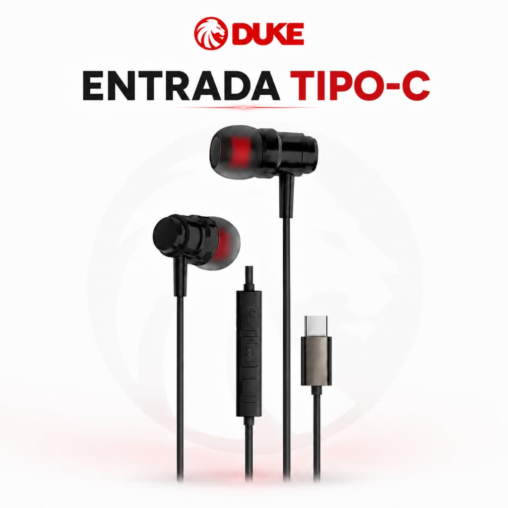 Fone de Ouvido com Fio Entrada Tipo-C Com Microfone Som Estéreo Para iPad Notebook Smartphones Chromebook