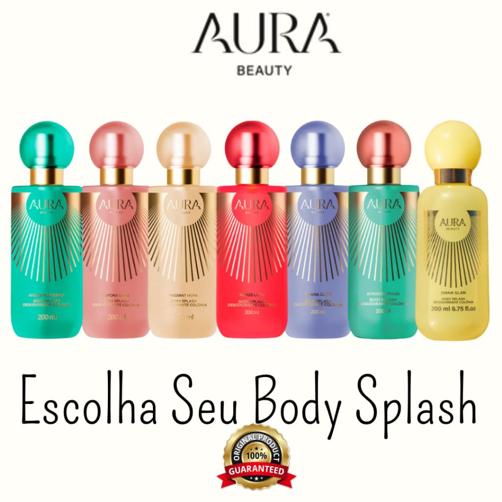 Body Splash Aura Beauty Escolha sua Fragrancia - 200ml (Afrodite, Venus, Athena, Aurora Shine, Radiante,Afrodite Petals)