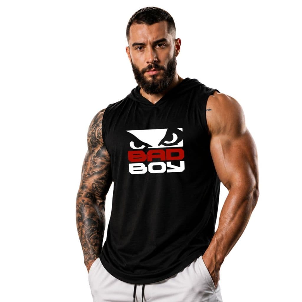 Regata Academia Com Capuz Bad Boy NV Estampado Camiseta Masculina Malha PV