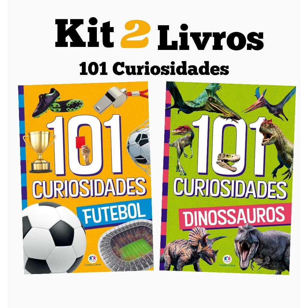 Kit 2 Livros - 101 Curiosidades - Dinossauros + Futebol