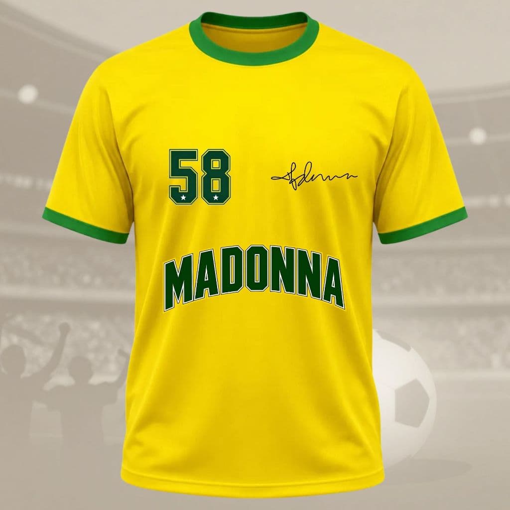 Camiseta Madonna Rainha do Pop Camisa do Brasil Algodão Unissex