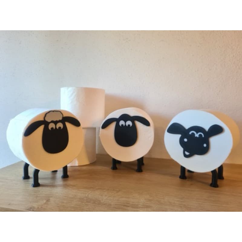Suporte de Papel Higiênico Shaun Ovelha Carneiro Decoração de Banheiro