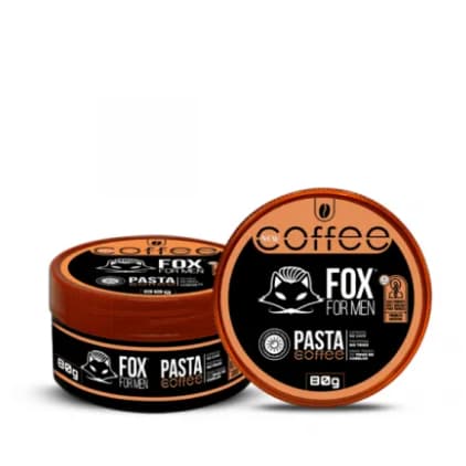 Pomada Coffee Fox 80g Aroma de Café Fixação Média Modeladora Capilar Profissional