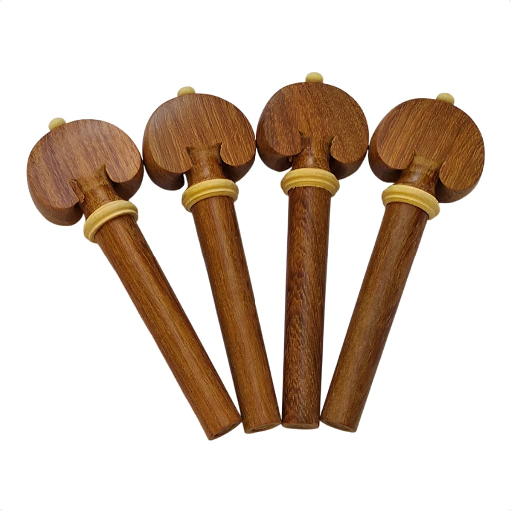 Cravelha Violino 4/4 - 3/4 Èbano Indiano Hill Coração Rosewood Olho de Paris Kit 04 Peças - Selecione