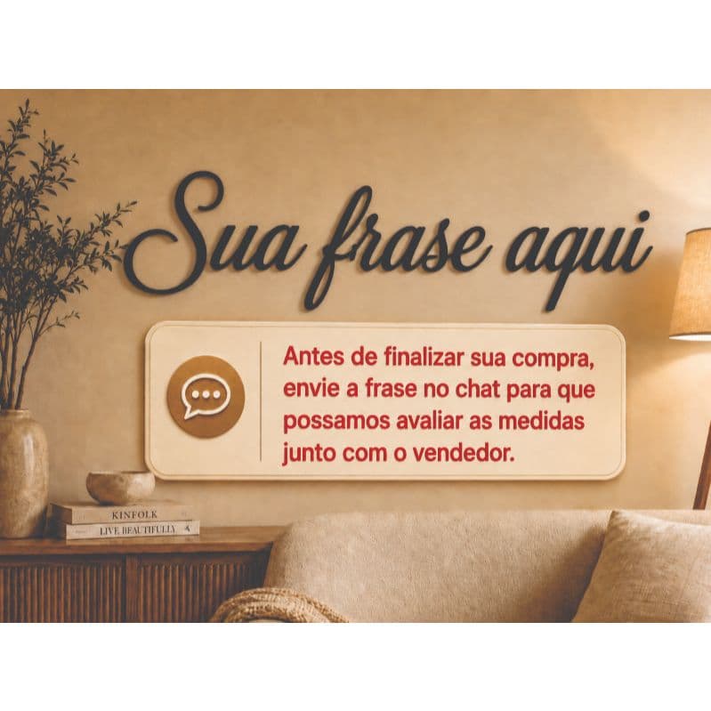 Versículo ou Frase Personalizada em Acrílico - Escreva sua frase!