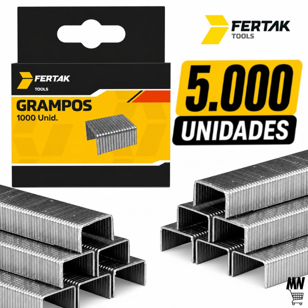 Grampo Grampeador Tapeceiro Kit 6 / 8 / 10 / 12 / 14 Fertak