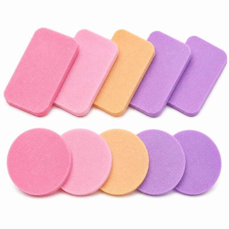 kit esponja para aplicação de pó facial cores sortidas