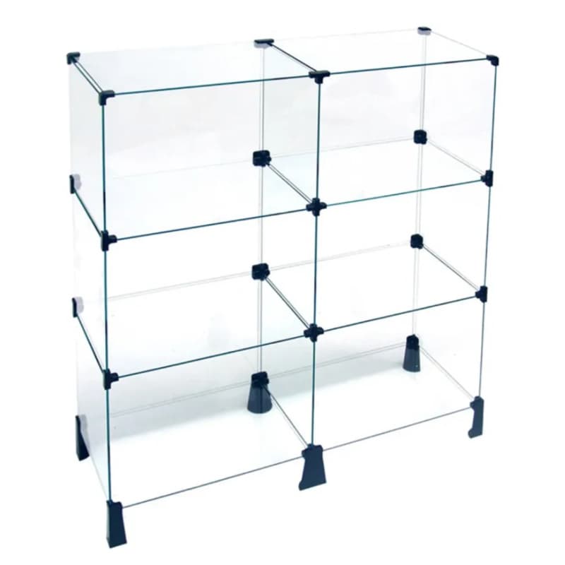 Balcão Modulado de vidro 4mm temperado de 06 nichos