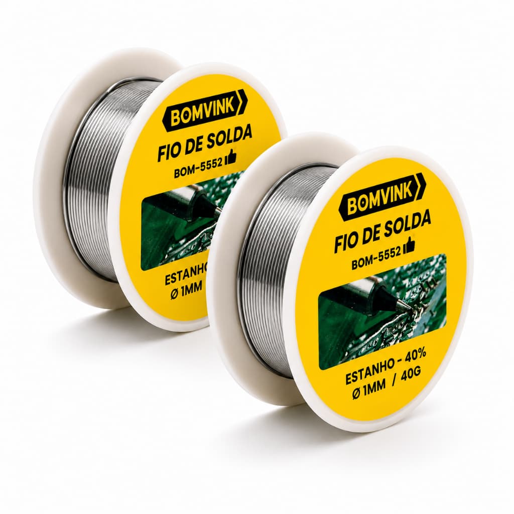 Kit 2 Unidades Estanhos em Fio para Solda 1mm 40g Alta Qualidade e Precisão