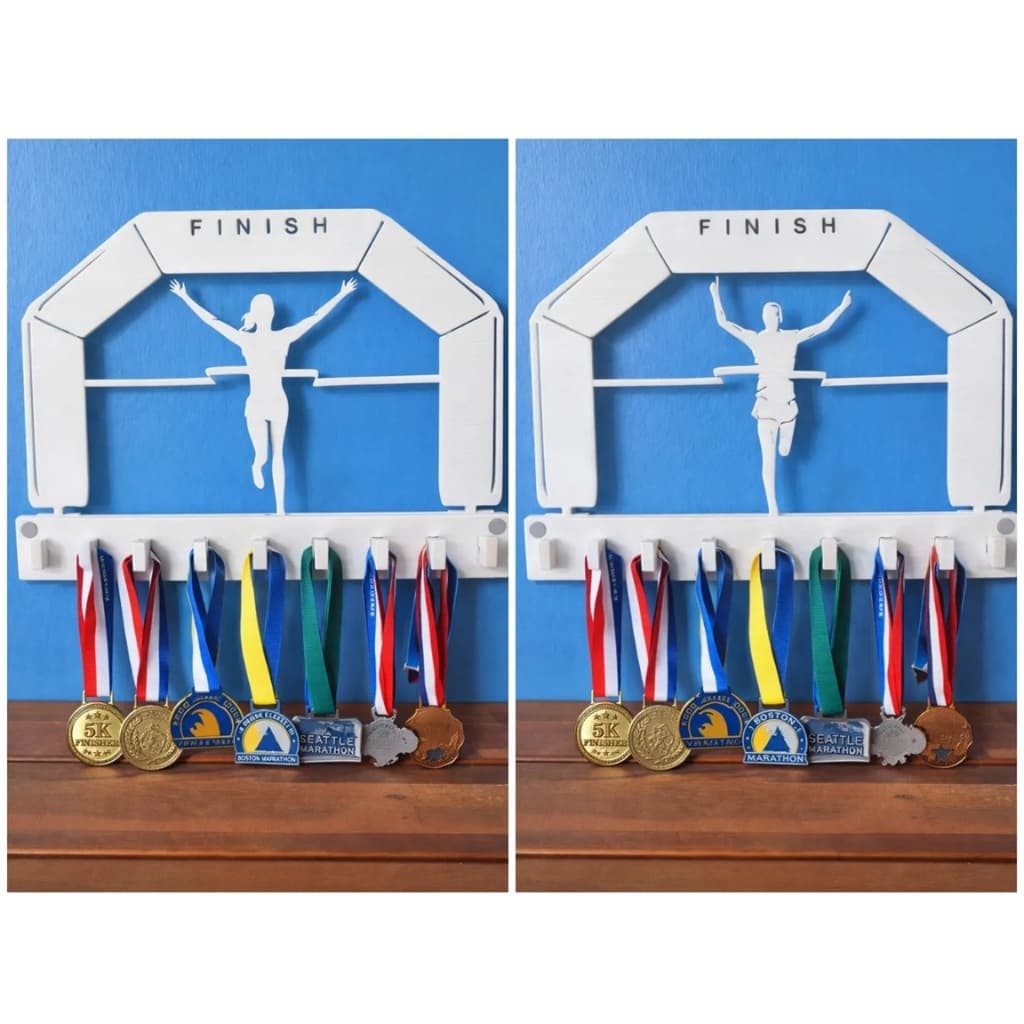 Suporte de Medalhas Corrida Linha de Chegada Maratona triatlon