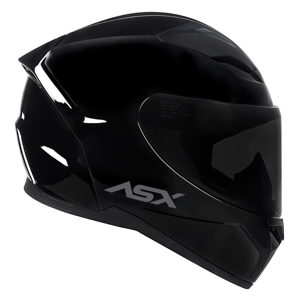 Capacete Masculino Moto ASX City Preto Solid Brilho