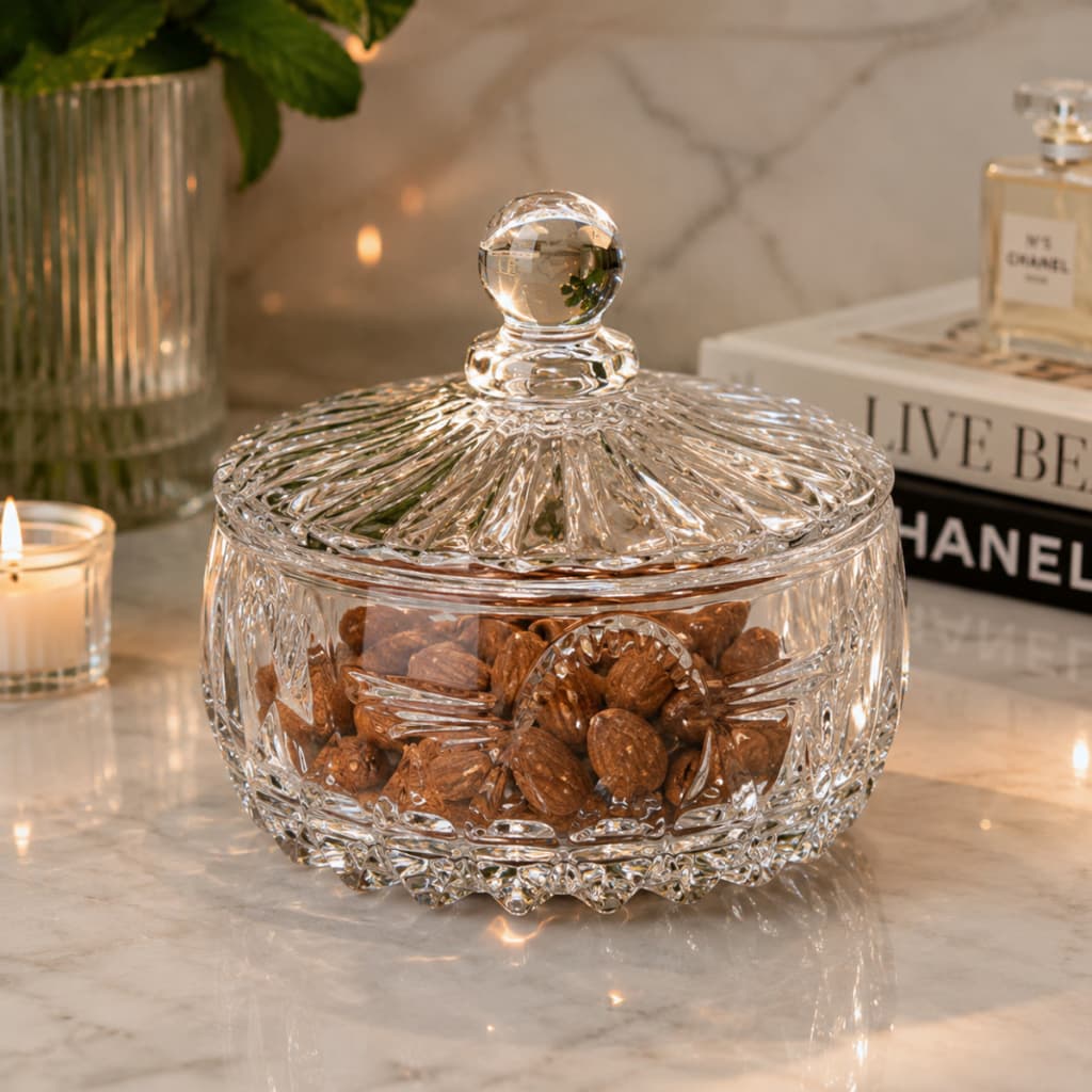 Potiche de Cristal com Tampa Wolff Bomboniere Decorativo