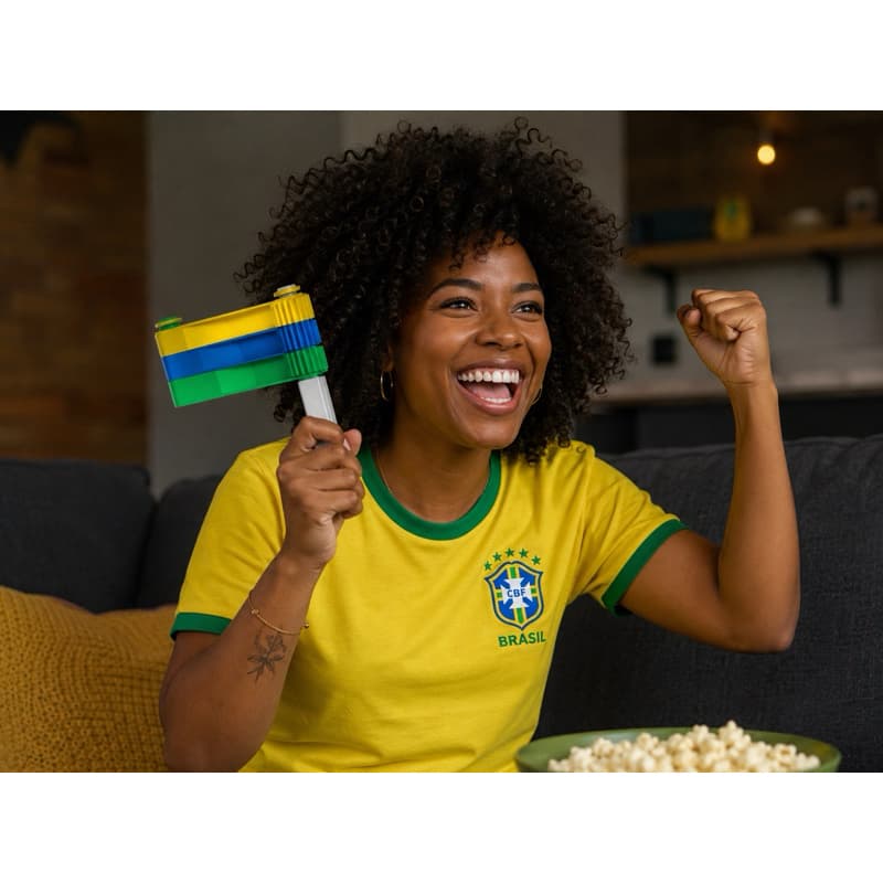 Chocalho Brasil para Torcida | Instrumento de Torcedor em PLA | Copa do Mundo Futebol Eventos e Festas