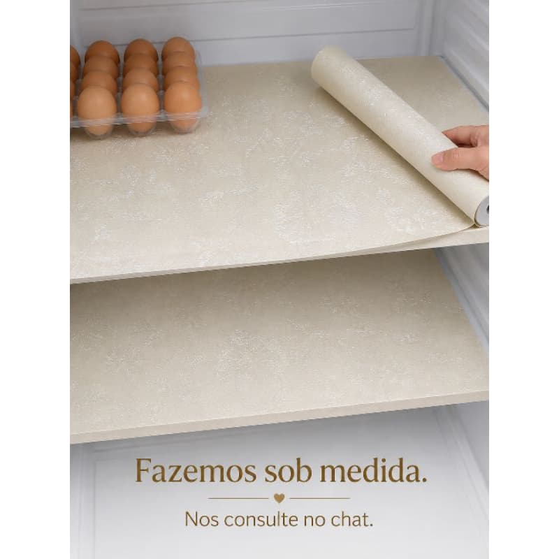 Protetor para Prateleira de Geladeira em PVC Floral – Kit com 3 Peças