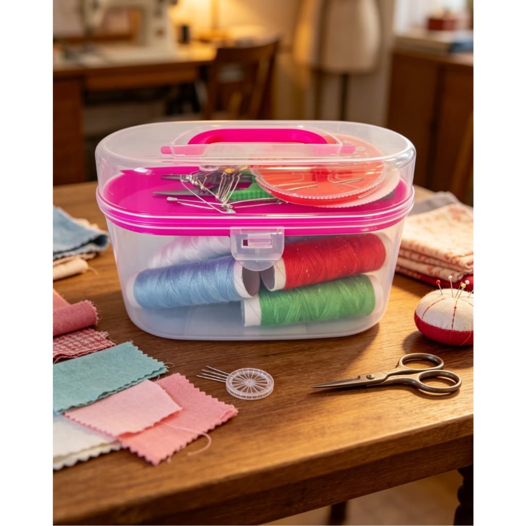 Kit costura P 17 peças- Portátil- Prática para bolsa e viagem