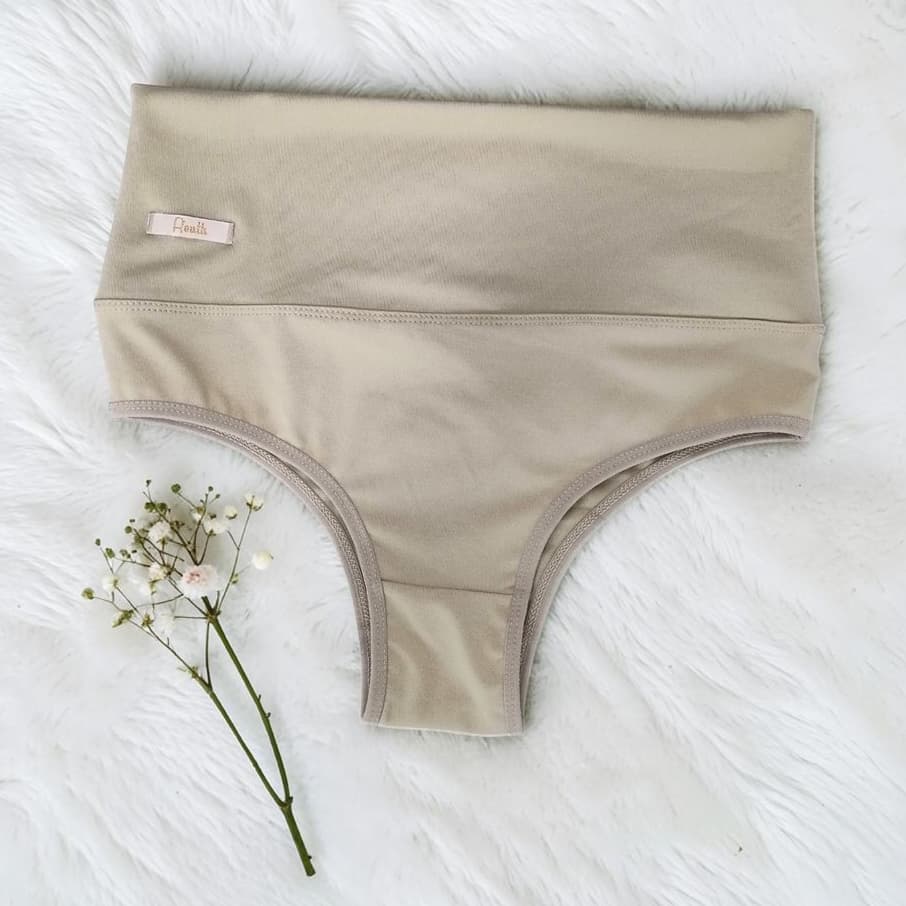 Kit Calcinha Feminina Tecido Duplo Suplex Cinta De Compressão Sustentação Modeladora